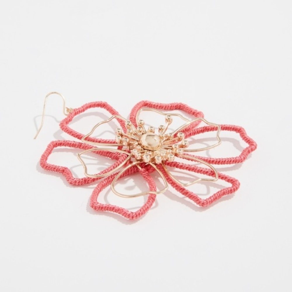 baublebar // coral flower statement earrings